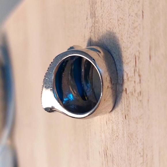 Elegant Turquoise and Silver Ring - Picture 4 of 6